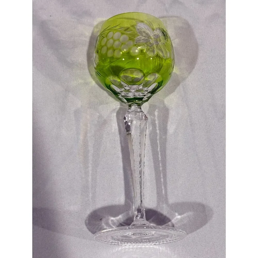 Vintage Nachtmann Traube Chartreuse Wine Hock Goblets Set of 5 Pattern German